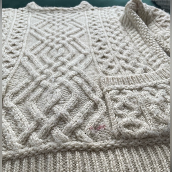 Aran sweater 100% Merino Wool Authentic Aran Crafts XS - Picture 4 of 4